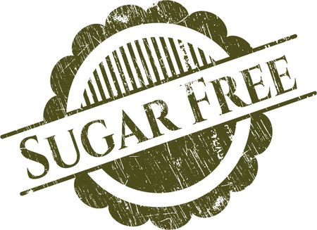 Sugar Free rubber stamp with grunge texture