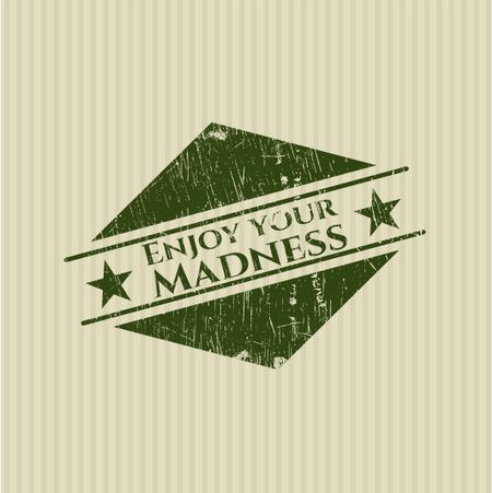 Enjoy your Madness rubber grunge texture stamp