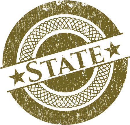 State grunge stamp