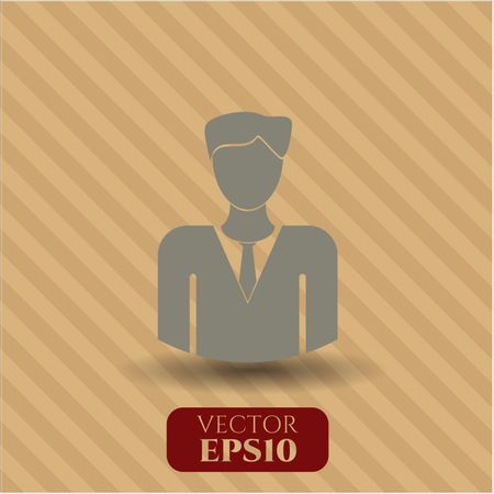 Businessman vector icon or symbol