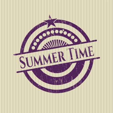 Summer Time rubber seal with grunge texture