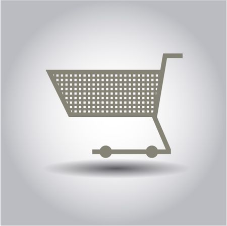 Shopping cart vector icon or symbol