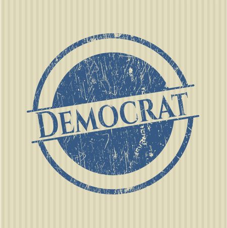 Democrat rubber grunge texture seal