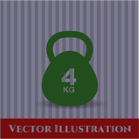 4Kg Kettlebell vector symbol