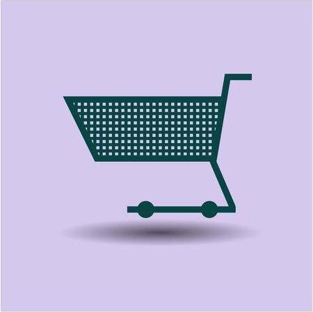 Shopping cart vector icon or symbol