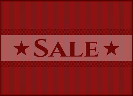 Sale retro style card, banner or poster