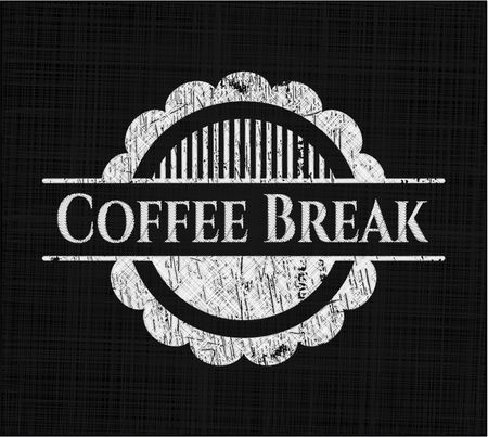 Coffee Break chalk emblem written on a blackboard