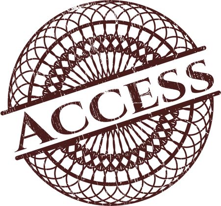Access rubber grunge stamp