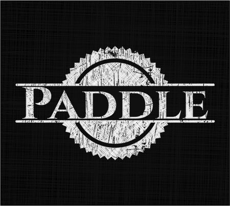 Paddle on blackboard