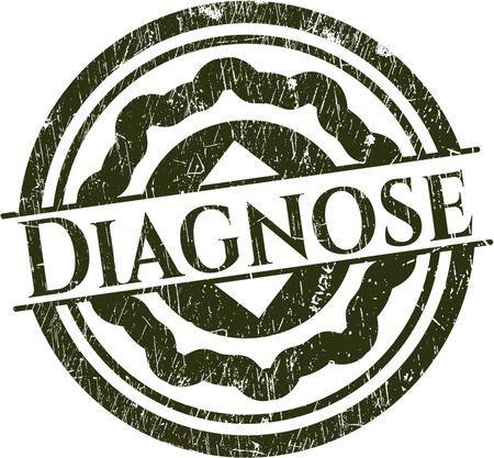 Diagnose rubber grunge texture stamp