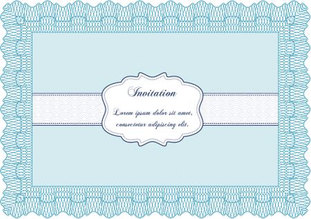 Retro invitation template. With linear background. Beauty design. Border, frame. 