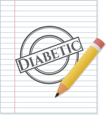 diabetic-drawn-pencil-strokes-382459954 Diabetic drawn with pencil strokes