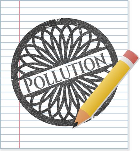 Pollution draw with pencil effect