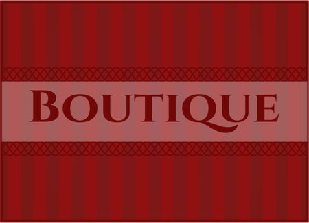 Boutique retro style card or poster
