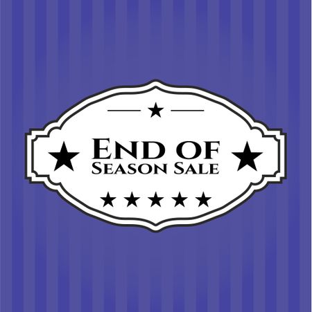 End of Season Sale retro style card or poster