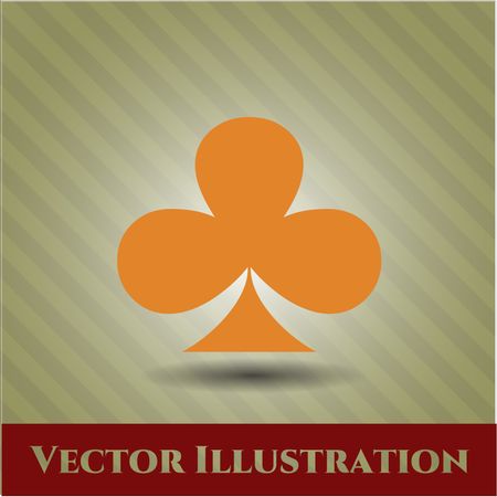 Poker clover vector icon