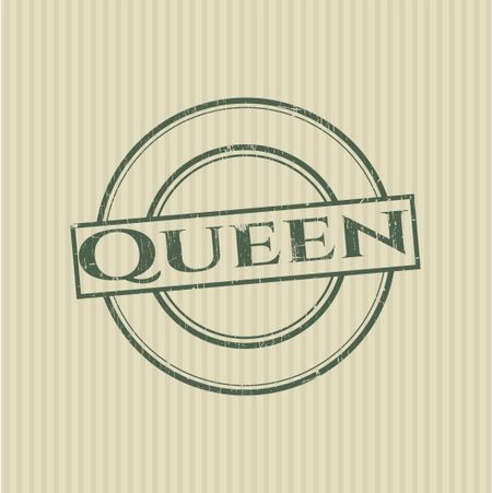 Queen rubber grunge texture seal