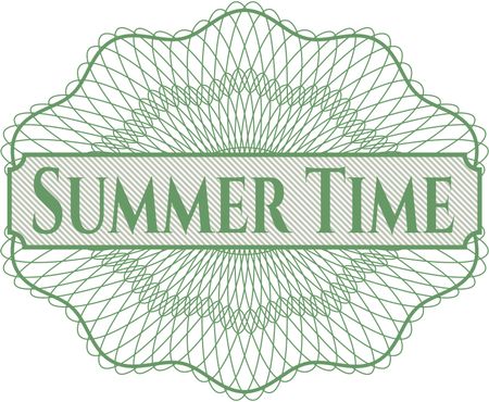 Summer Time written inside rosette