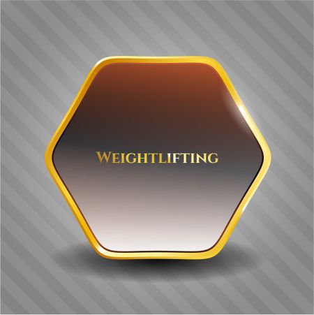Weightlifting shiny badge