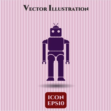 Robot vector icon or symbol
