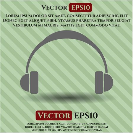 Headphones vector icon or symbol
