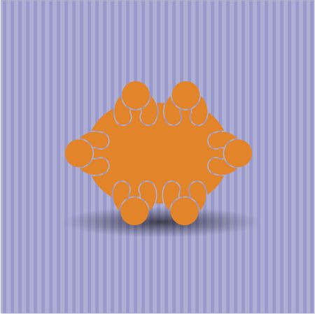 Business Meeting (Teamwork) icon vector illustration