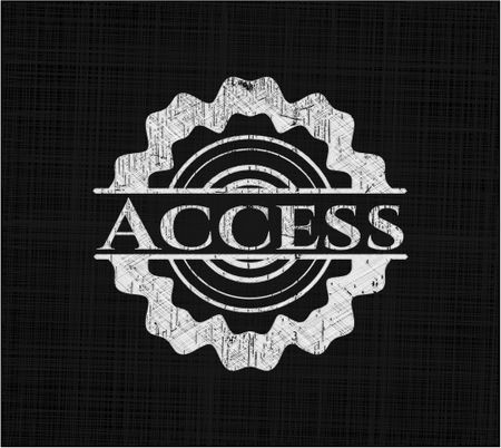 Access written with chalkboard texture