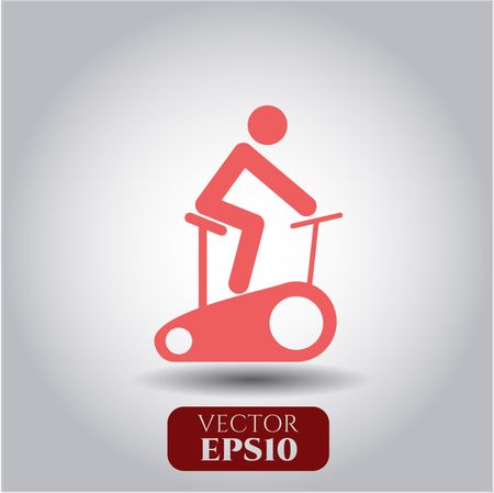 Stationary bike icon vector illustration