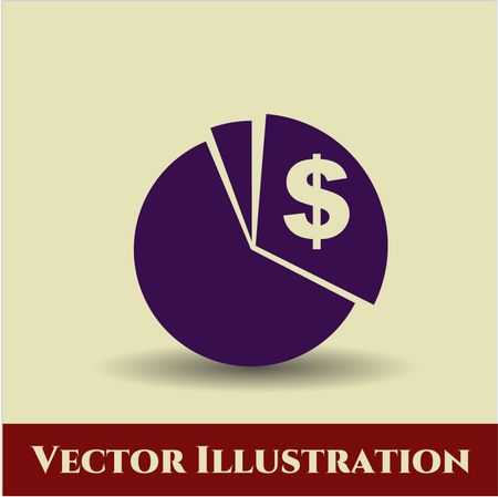 Chart vector icon or symbol