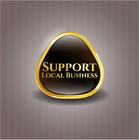 Support Local Business golden emblem