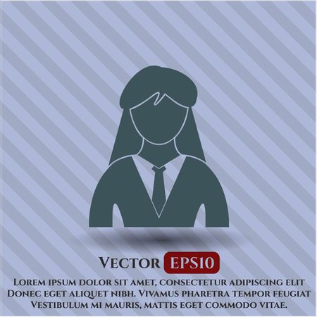 Businesswoman vector icon or symbol