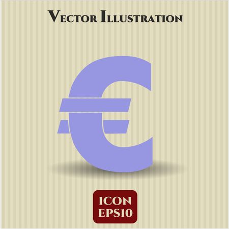 Euro icon vector illustration