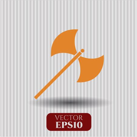 Medieval axe icon vector illustration
