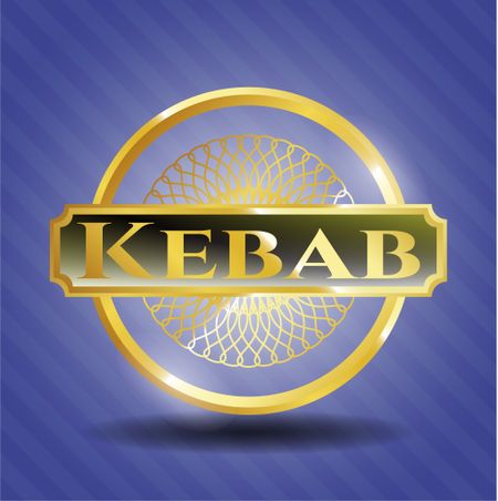 Kebab golden emblem or badge