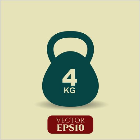 4Kg Kettlebell icon or symbol