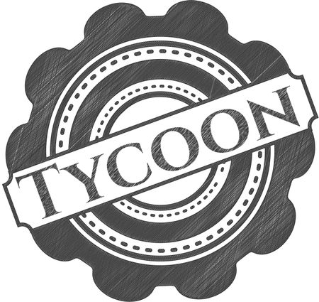 Tycoon emblem drawn in pencil