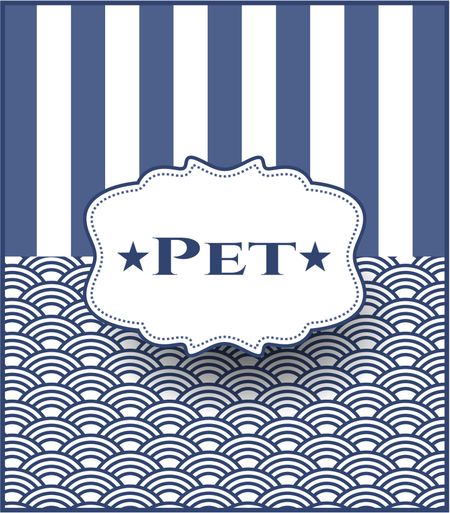 Pet retro style card, banner or poster
