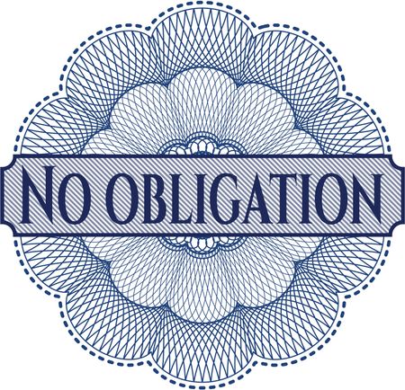 No obligation money style rosette