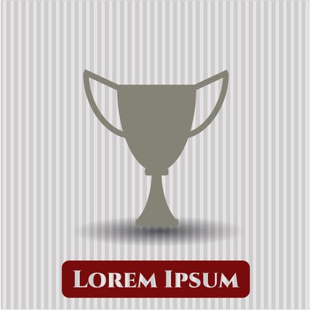 Trophy vector icon or symbol