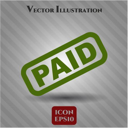 Paid vector icon or symbol