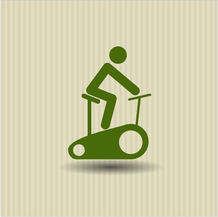 Stationary bike vector icon or symbol