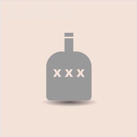 Bottle of alcohol vector icon