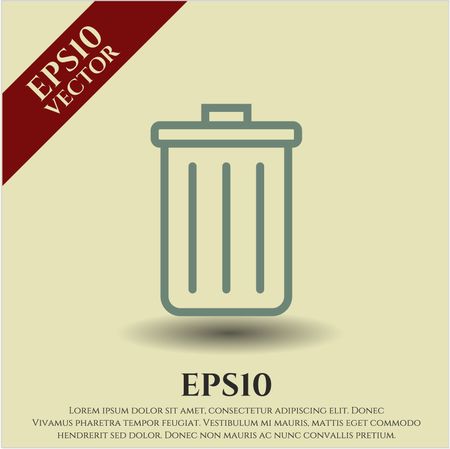 Trash can vector icon