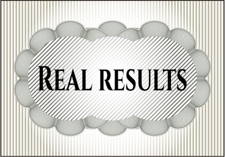 Real results colorful poster