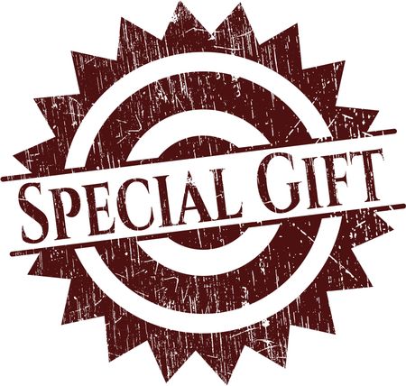 Special Gift rubber grunge texture stamp