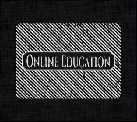 Online Education written on a chalkboard