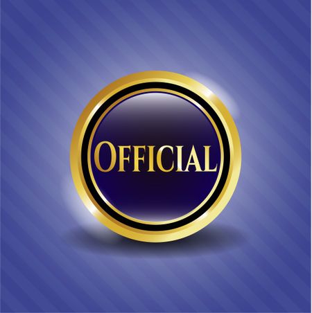 Official golden badge or emblem