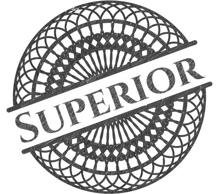 Superior pencil strokes emblem