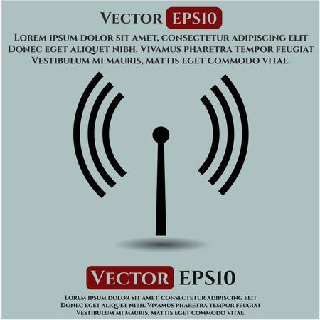 Antenna signal vector icon