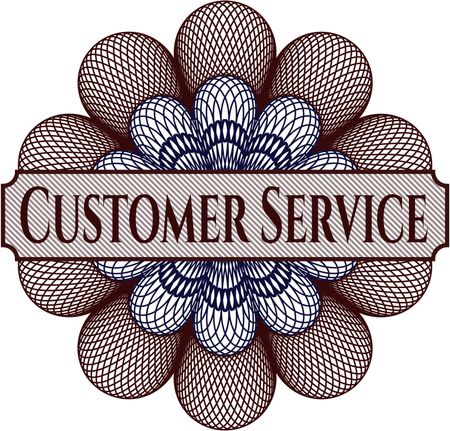 Customer Service abstract linear rosette